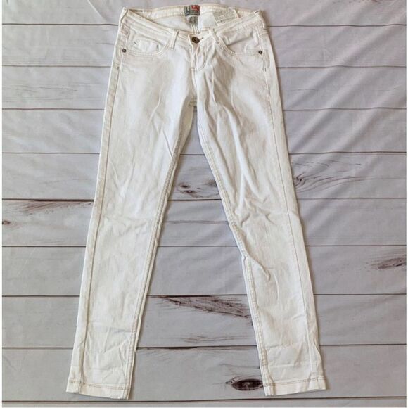 Bershka Denim Cream Skinny Jeans Size 4 - Picture 2 of 10